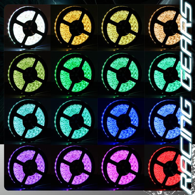 Universal rgb 16 feet smd 16 color 12v led flexible strip + remote controller