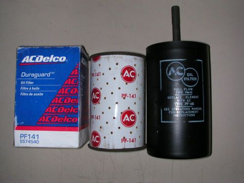 1958-1967 corvette nos oil filter canister &amp; pf-141 --- gm part # 5574535