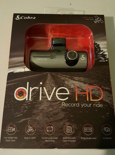 Cobra cdr 840 drive hd dash cam camera gps 8gb memory 1080p brand new