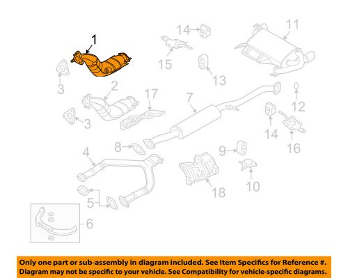 Infiniti nissan oem 2008 fx35 3.5l-v6-catalytic converter b08b28y70a