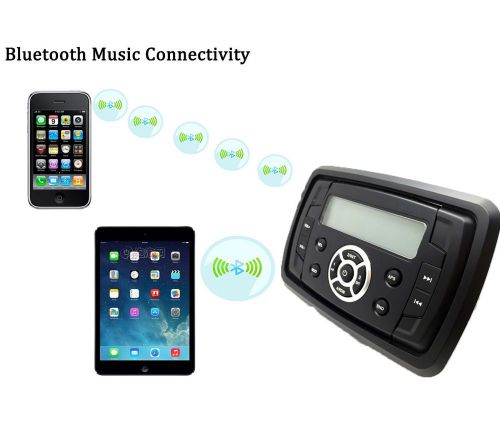 Marine stereo audio mp3 radio fm am bluetooth music for car boat atv utv xp spa