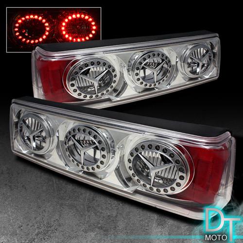 87-93 ford mustang led rims clear tail brake lights lamps left+right pair sets