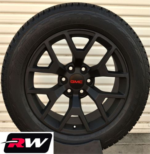 2014 gmc sierra wheels tires satin black rims yukon sierra 20 inch 6x139.7 20x9&#034;