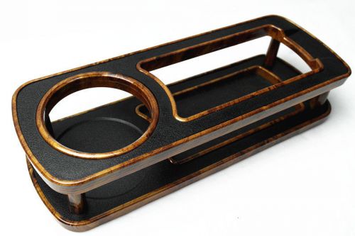 1pcs wood grain edge m type vip armrest box instrument desk drink cup holder 09