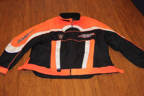 Arctic cat men&#039;s snowmobile jacket- orange/black - shell &amp; lining thinsulate xxl