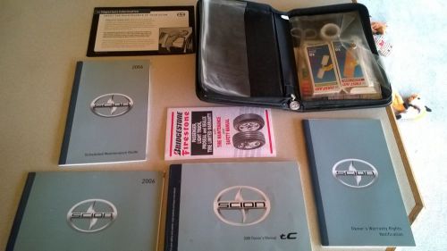 2006 scion tc owners manual with supplements,case and first aid kit