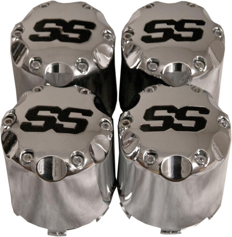 4 chrome center caps for ezgo, club car, or yamaha golf carts