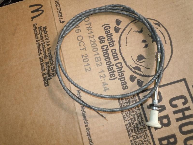 Nos  jeep throttle or choke cable with white knob