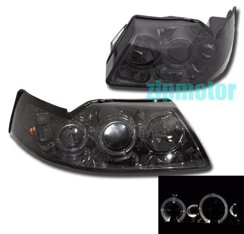 99-04 ford mustang halo projector headlight smoke 02 03