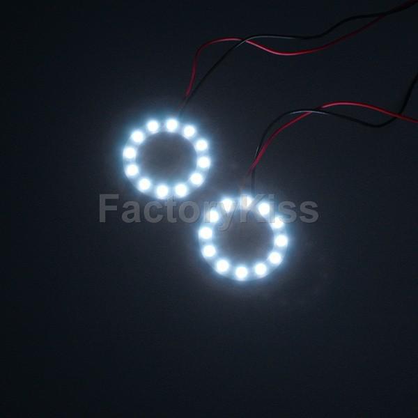 Smf 2x 40mm bmw angel eyes 12 smd led ring car light white #417