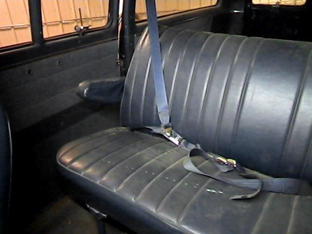 1994 chevy 20 van rear seat belt & retractor only 2nd row right blue