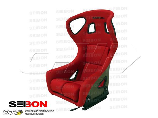 _ seibon carbon fiber carbon kevlar bucket racing seat type-fc - red usa shipper