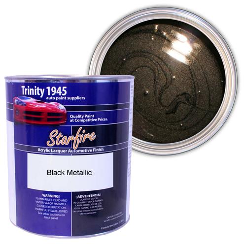 1 gallon black metallic acrylic lacquer auto paint