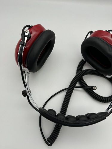 Racing electronics over head headphones headset red