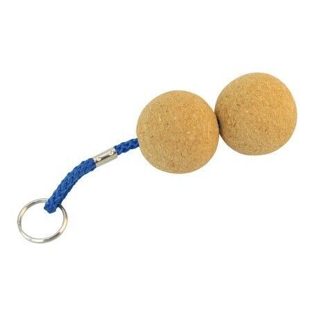 Floatable key ring tag with 2 cork balls 50mm