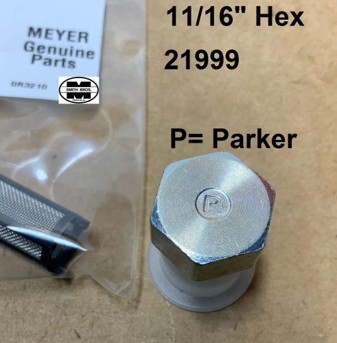 Meyer 21999 drain plugs (pair) with genuine meyer filters 11/16&#034; hex head