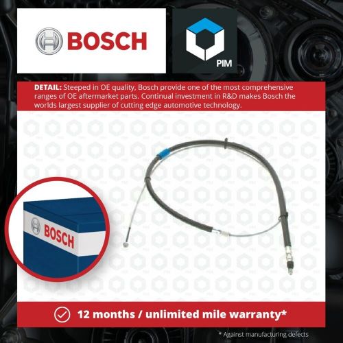 Handbrake cable fits bmw 330 3.0 rear 04 to 13 hand brake parking genuine bosch