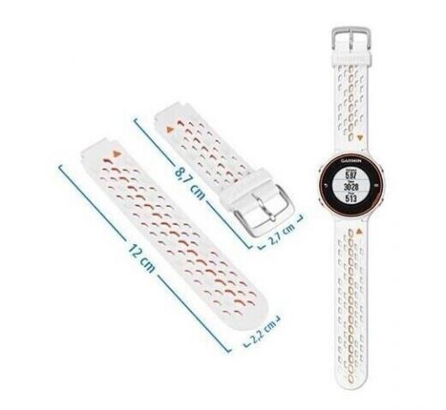 Garmin white orange watch strap approach s5 s6 forerunner 220 620   010-11251-29