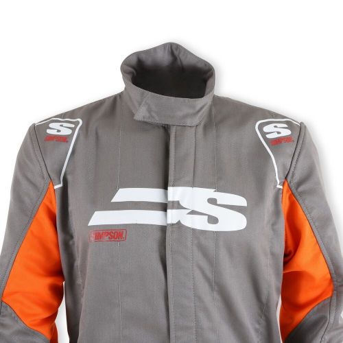 Simpson racing as05121 airspeed suit alloy/orange/white sm