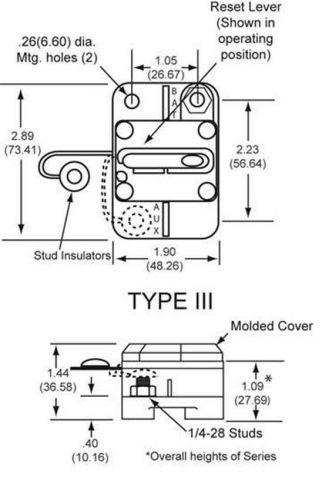 New oem cooper bussman circuit breaker fits 0-42vdc 150 amp manual iii cb184f150