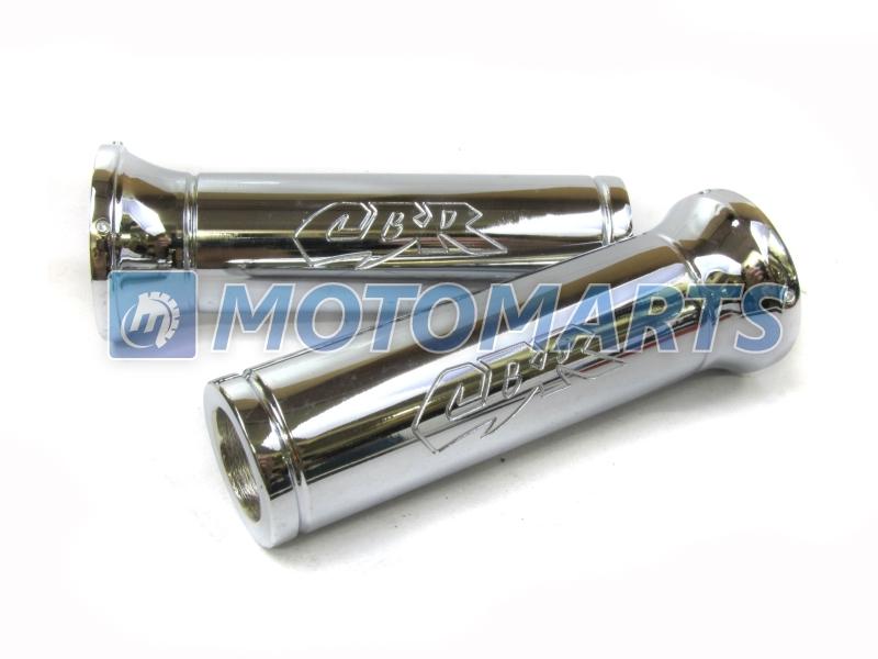 7/8" 22mm chrome handlebar hand grips for honda cbr 1000rr 600rr 900rr fireblade