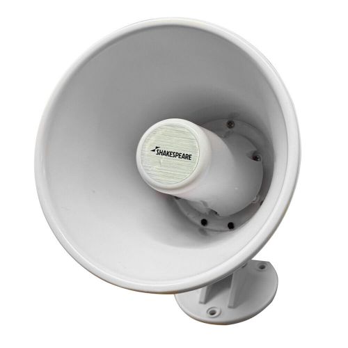 Shakespeare 15w 4-ohm 5&#034; loud hailer speaker w bracket &amp; talkback - white