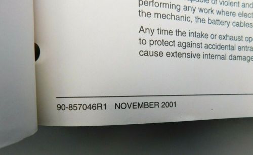 Mercury 30/40 fourstroke service manual p/n 0g760300 starting model year 1999