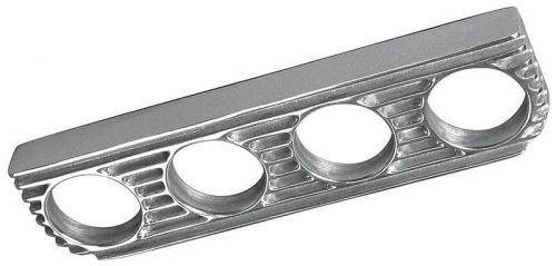 Otb gear 4 hole polished deep finned aluminum under dash gauge panel