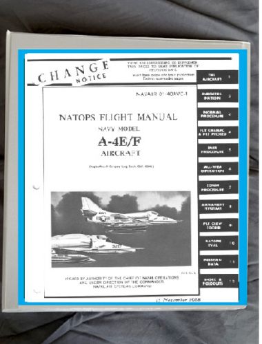 Douglas a4e a4f skyhawk  aircraft operating flight manual manual &amp; book printed