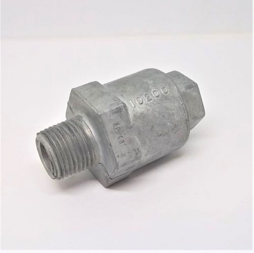 Sealco 10200 1/2 single check valve, 1/2&#034; npt ports, female inlet, male outlet