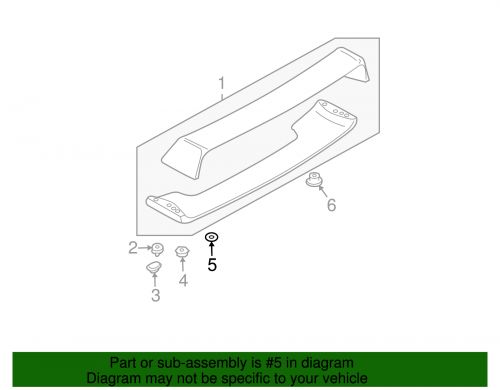 Genuine subaru spoiler assembly packing 96077fe070