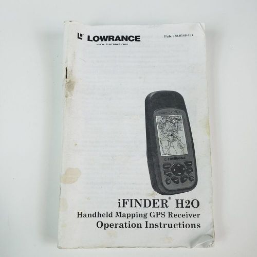 Lowrance ifinder h2o handheld mapping gps receiver card reader cd manual charge