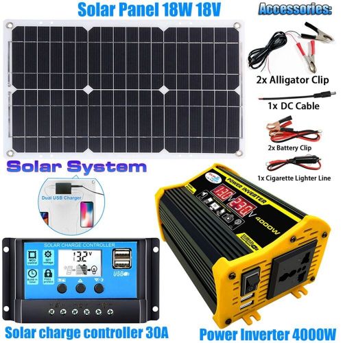 Top notch 4000w 220v solar panel kit for home grid system with dual usb ports