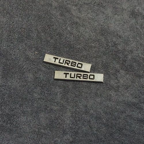 1x small silver chrome turbo black metal sticker decal badge emblem sport diesel