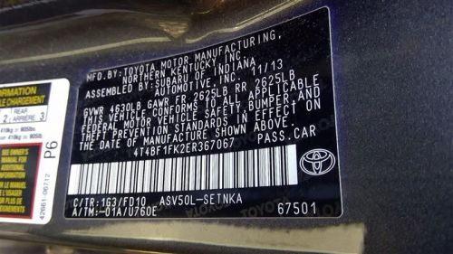 (local pickup only) trunk/hatch/tailgate conventional ignition fits 12-14 camry