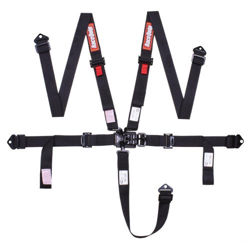 Racequip 2 in. small buckle latch &amp; link pro 5-point auto racing harnesses