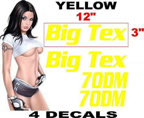 Big tex 70dm  70 dm trailer decals  replacement yellow