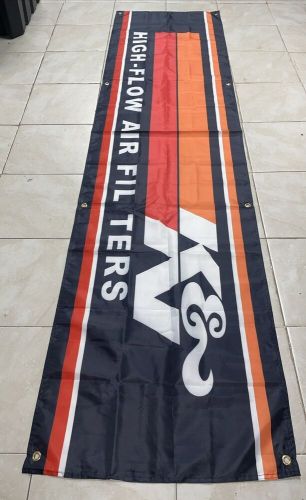 K&amp;n banner flag 2x8ft racing motorsports flag high flow air filters garage