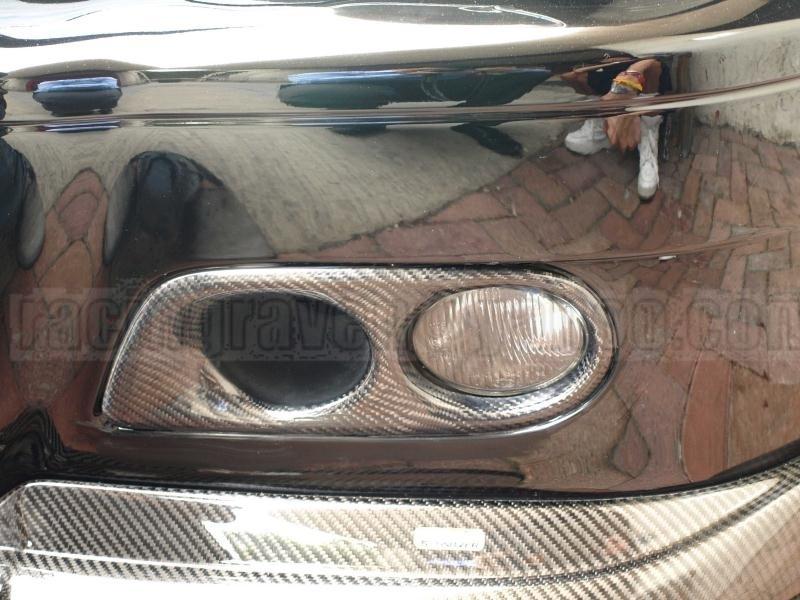 Carbon fiber bmw e46 m3 fog light covers bumper air duct intake