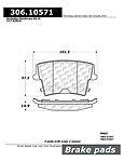 Centric parts 306.10571 rear high performance pads