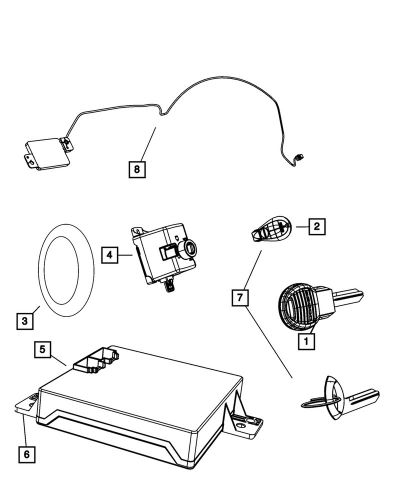 Genuine mopar passive entry module 5026443aj