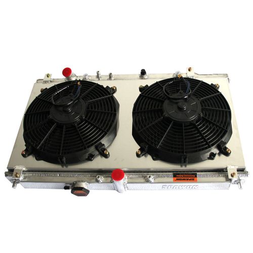 Radiator+fan shroud fit honda accord&amp;acura cl 1994-2001 aluminum 2.2l at spawon