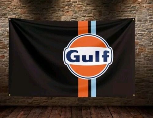 Gulf  workshop/mancave advertising fan flag/banner