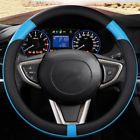 Car pu leather universal steering wheel cover 38cm, auto interior parts, black + 7141-