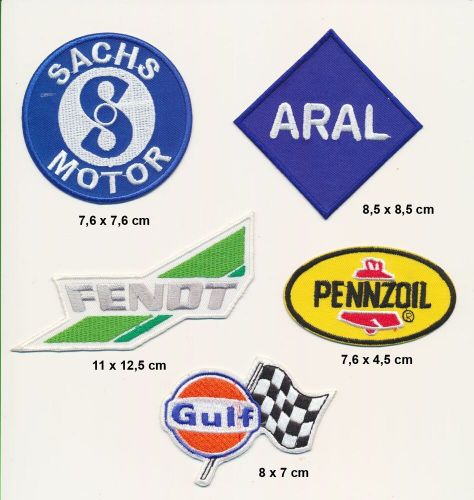 Fendt sachs aral patches patches b-stock set 5 pieces car racing racing b094-