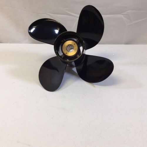 Rason propeller black classic aluminum outboard propeller boat prop 4 blades