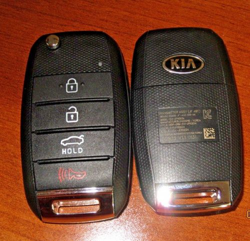 Lot of 2 genuine kia logo flip key fob fcc id sy5jfrge04 optima oem