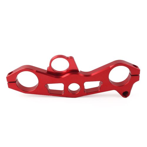 Lowering triple tree front end upper top clamp for kawasaki ninja zx6r 09-12 red