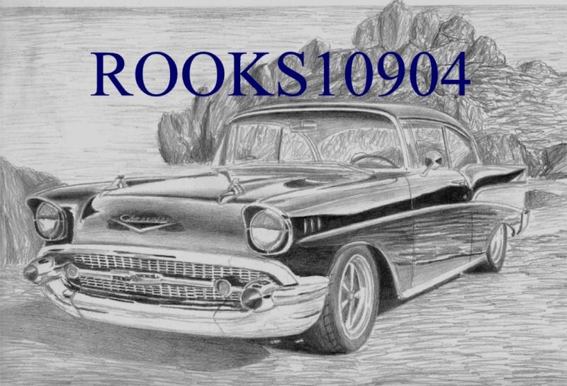 1957 chevrolet bel air classic car art print     