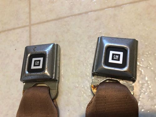 Vintage gm seat belts lot - brown - oem